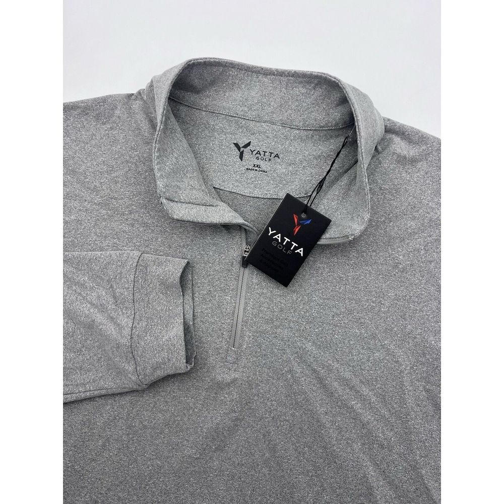 Yatta Golf Men's 1/4 Zip Pullover Jacket Size Xxl Light Gray Long Sleeve Nwt